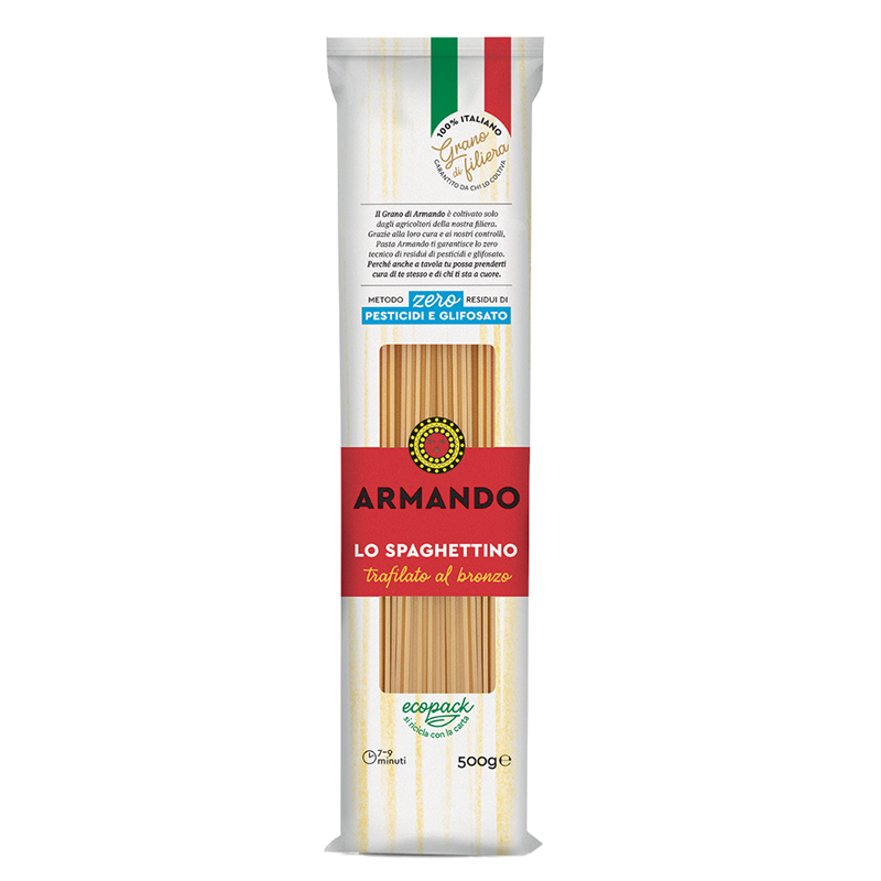 armando5-Spaghettino پاستا با گندم دوروم اسپاگتینو آرماندو قرمز ایتالیا - تصویر 1